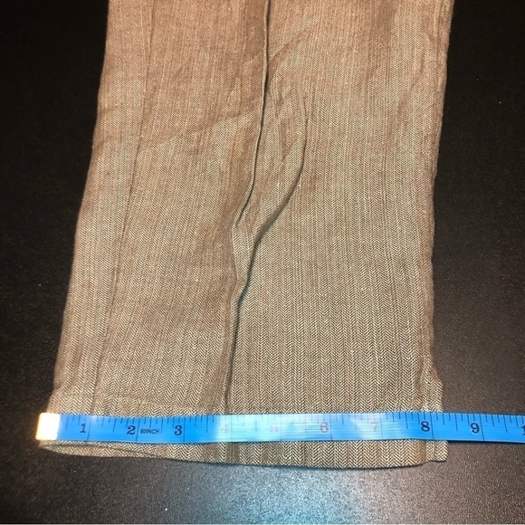 𝅺j Jill Brown Linen Blend Genuine Fit Lightweight Capri Pants Size 6 Petite - Picture 10 of 11